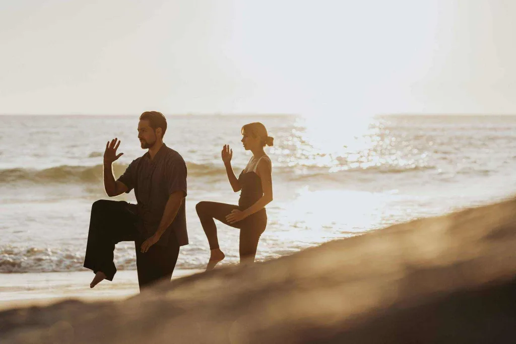 Amanpuri Qi Gong on beach